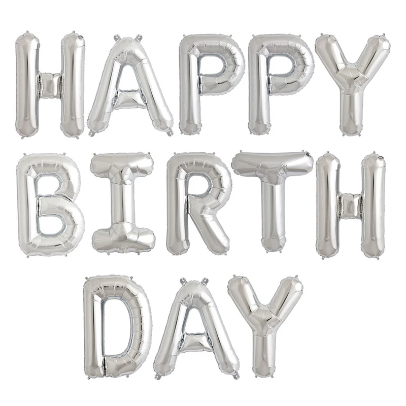 بادکنک فویلی هپی شو مدل Silver سایز 16 اینچ سایز 180×200