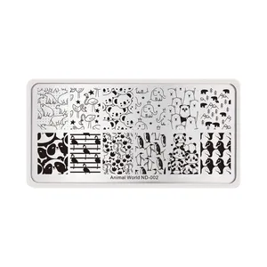 شابلون طراحی ناخن مدل Animal World ND-002