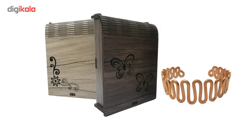 دستبند مسی طرح مارپیچ سایز 35 cm