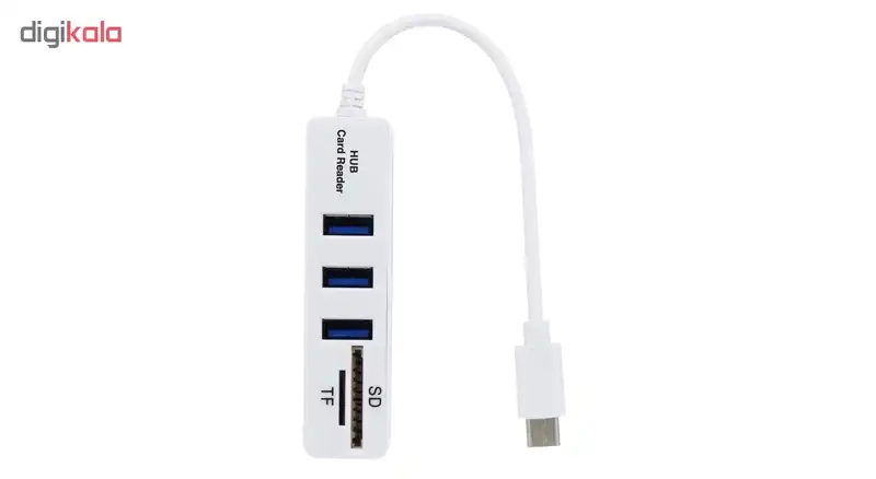 هاب 3 پورت USB-C ماکار مدل 2IN1CD3TPC