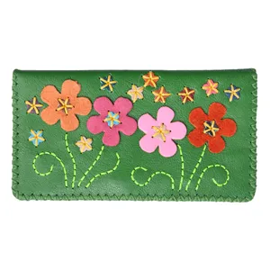 کیف پول چرمی طرح باغچه کد 19