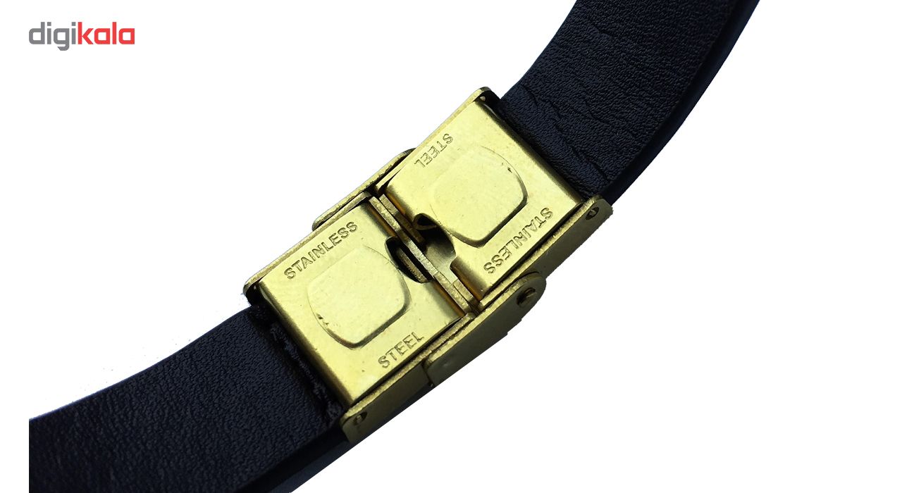 دستبند چرمی سیلورت اکسپرت مدل 728483 تک سایز -  - 5