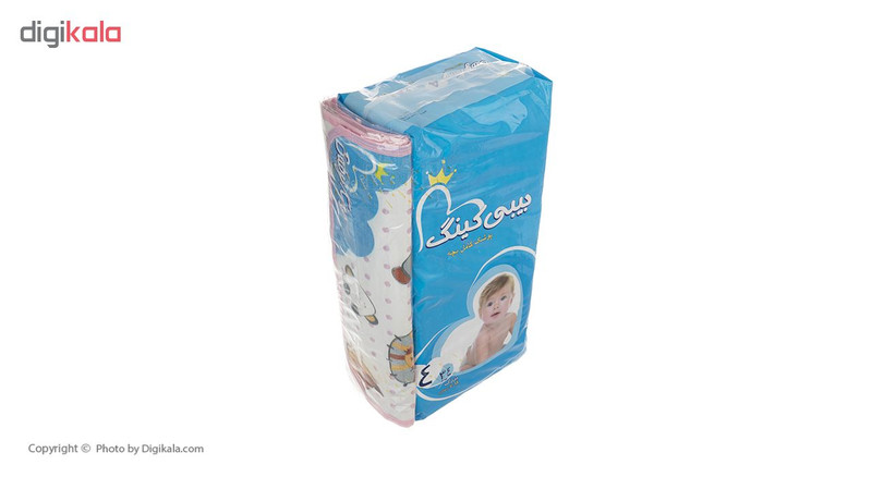 پوشک بیبی کینگ سایز 4 بسته 34 عددی به همراه زیرانداز تعویض کودک