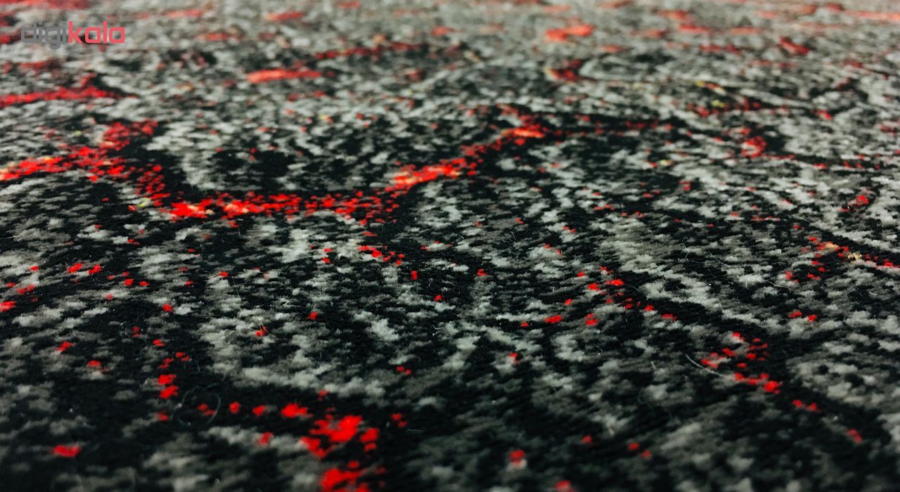 فرش ماشینی طرح ماگما زمینه مشکی