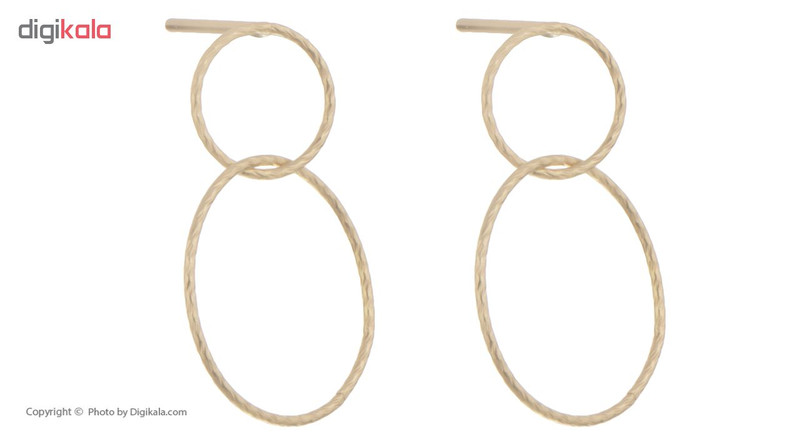 گوشواره طلا 18 عیار دخترانه گیرا گالری کد 1009