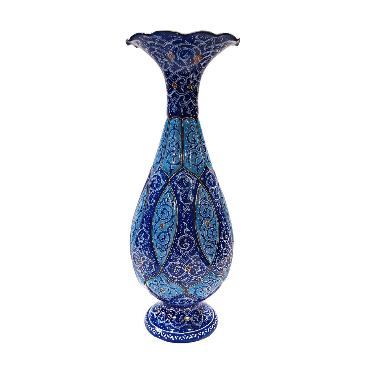 گلدان میناکاری طرح اسلیمی مدل 20085