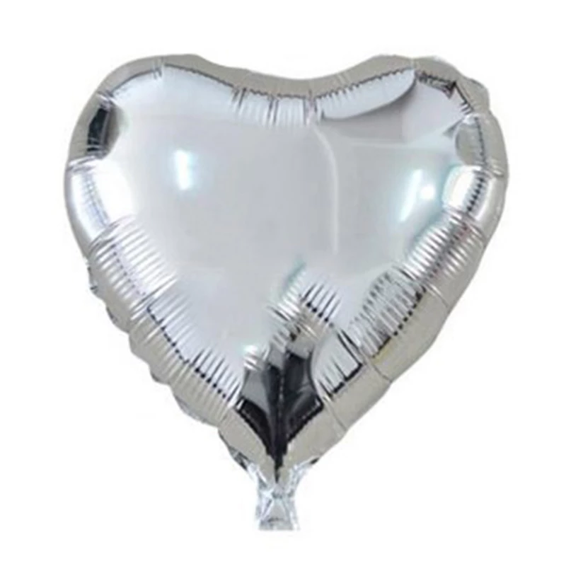 بادکنک فویلی مدل قلب نقره ای 18 اینچ سایز 150