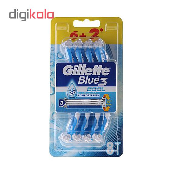 خود تراش ژیلت مدل Blue3 cool بسته 8 عددی
