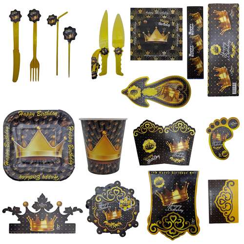 پک جشن تولد گالری زیبا باکس مدل تم کینگ King سایز 150