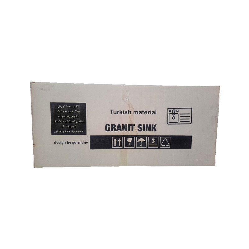 سینک ظرفشویی گرانیت توکار یک لگنه مدل MAK_B80
