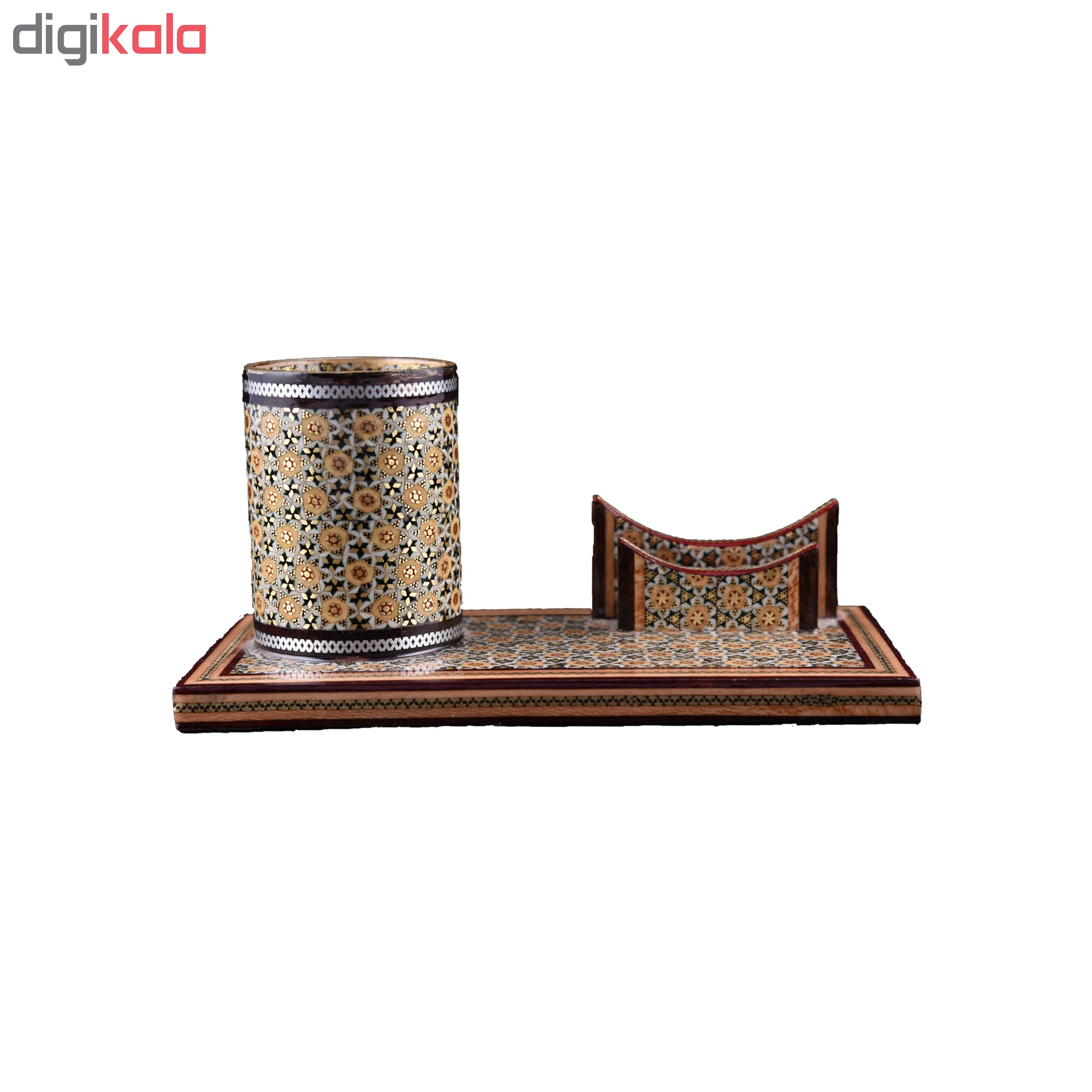 جای کاغذ یاداشت خاتم کاری کروبی مدل k29 کد 1
