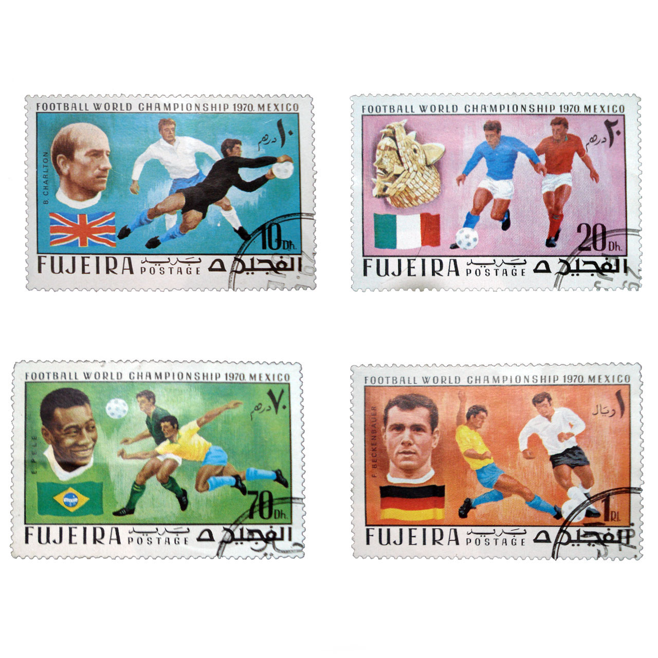 تمبر یادگاری مدل ورزشی جام جهانی 1974 کد 727 مجموعه 4 عددی
