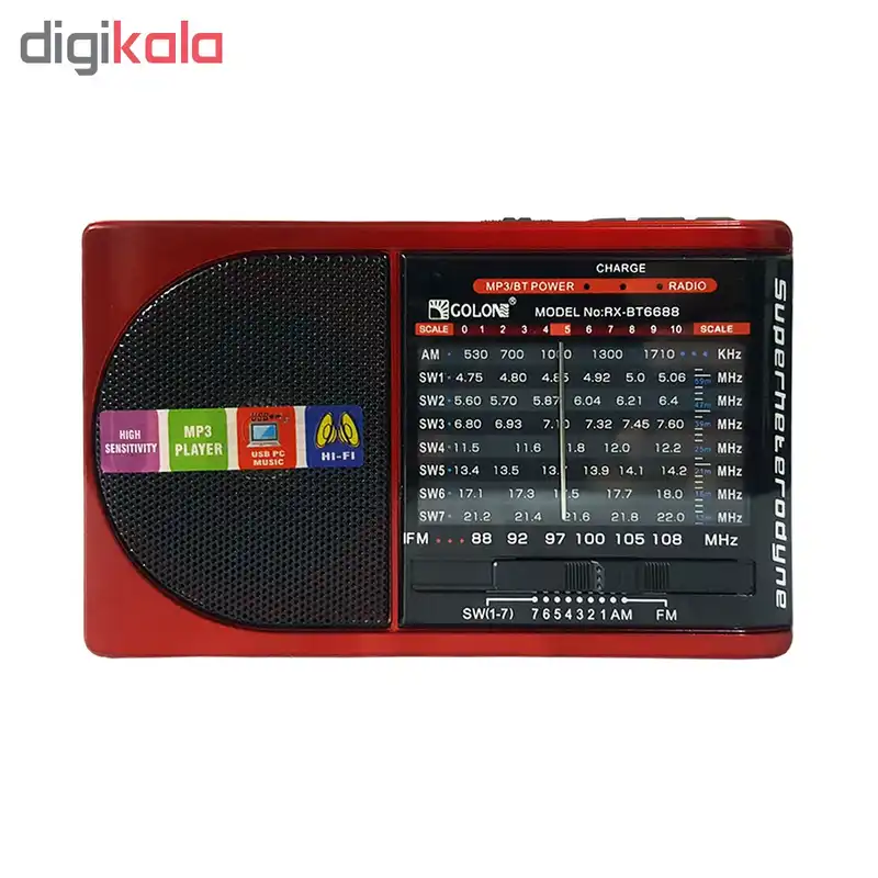 اسپیکر قابل حمل گولون مدل RX-BT6688