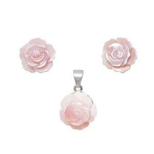 نیم ست نقره زنانه طرح گل مدل CAHA05