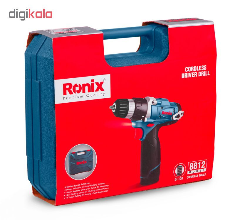 دریل پیچ گوشتی شارژی رونیکس مدل 8812