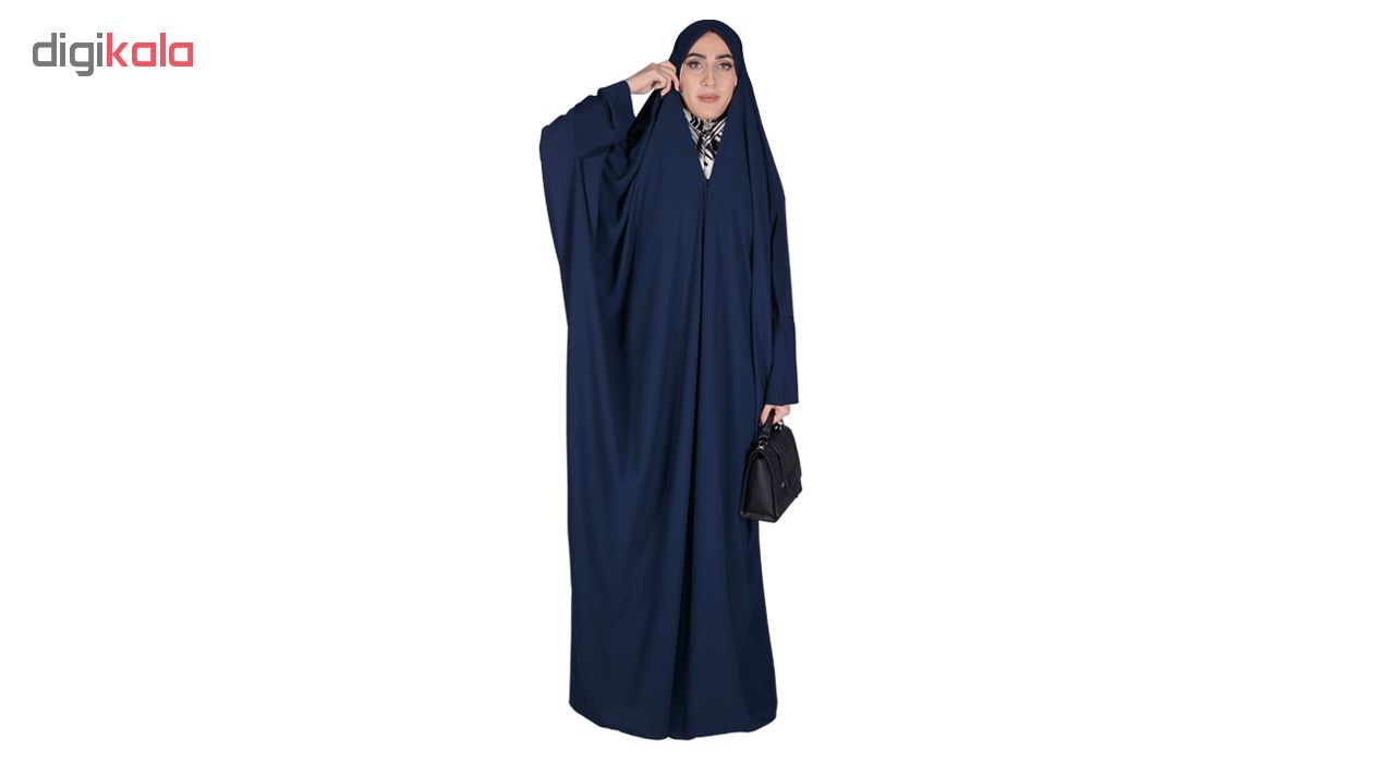 چادر لبنانی شهر حجاب کد 01 رنگ سورمه ای