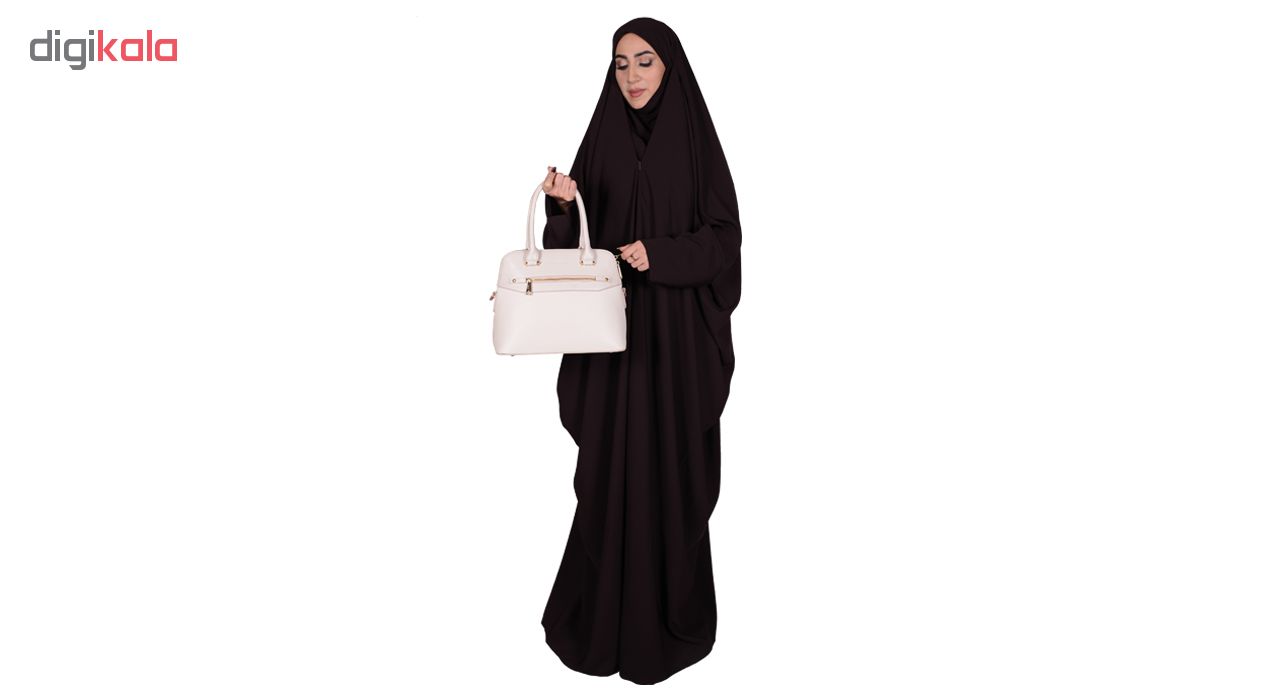 چادر لبنانی شهر حجاب کد 01 رنگ قهوه ای