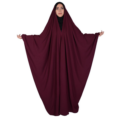 چادر عبایی شهر حجاب کد 01 رنگ زرشکی