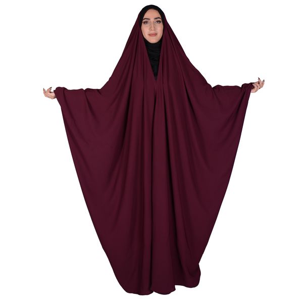 چادر عبایی شهر حجاب کد 01 رنگ زرشکی