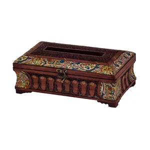 جعبه دستمال کاغذی معرق کاری مدل ab0007