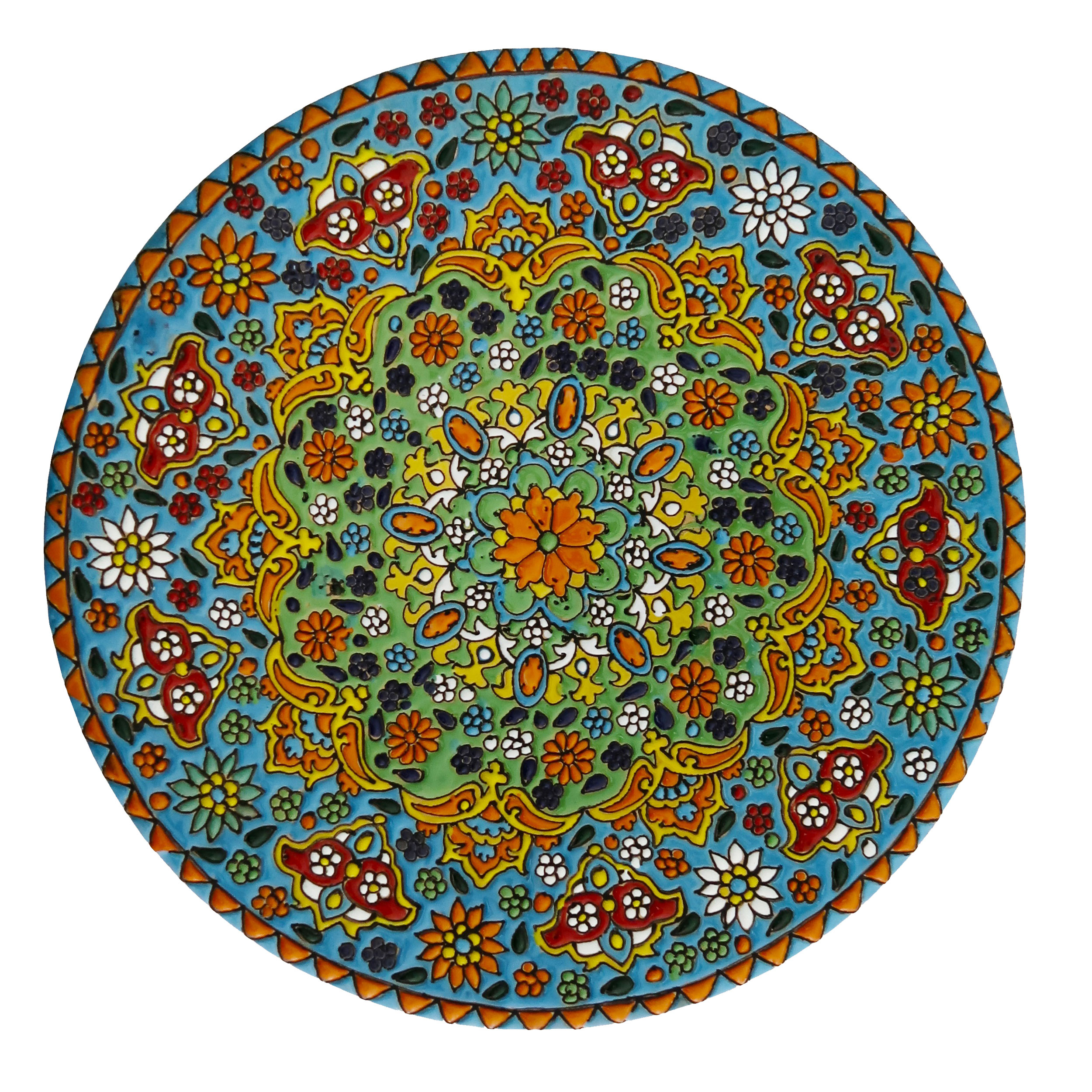 بشقاب میناکاری مدل Plt-C-B28-25