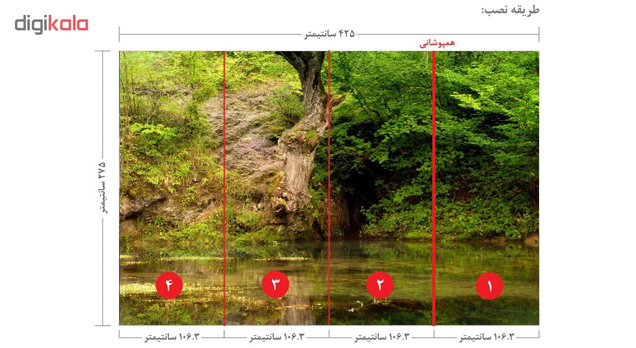 پوستر دیواری سه بعدی طرح جنگل کد 01142