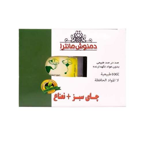 دمنوش چای سبز و نعناع مانترا بسته 14 عددی