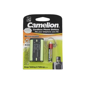  باتری تلفن بی سیم کملیون مدل C095 بسته 10 عددی به همراه چراغ قوه