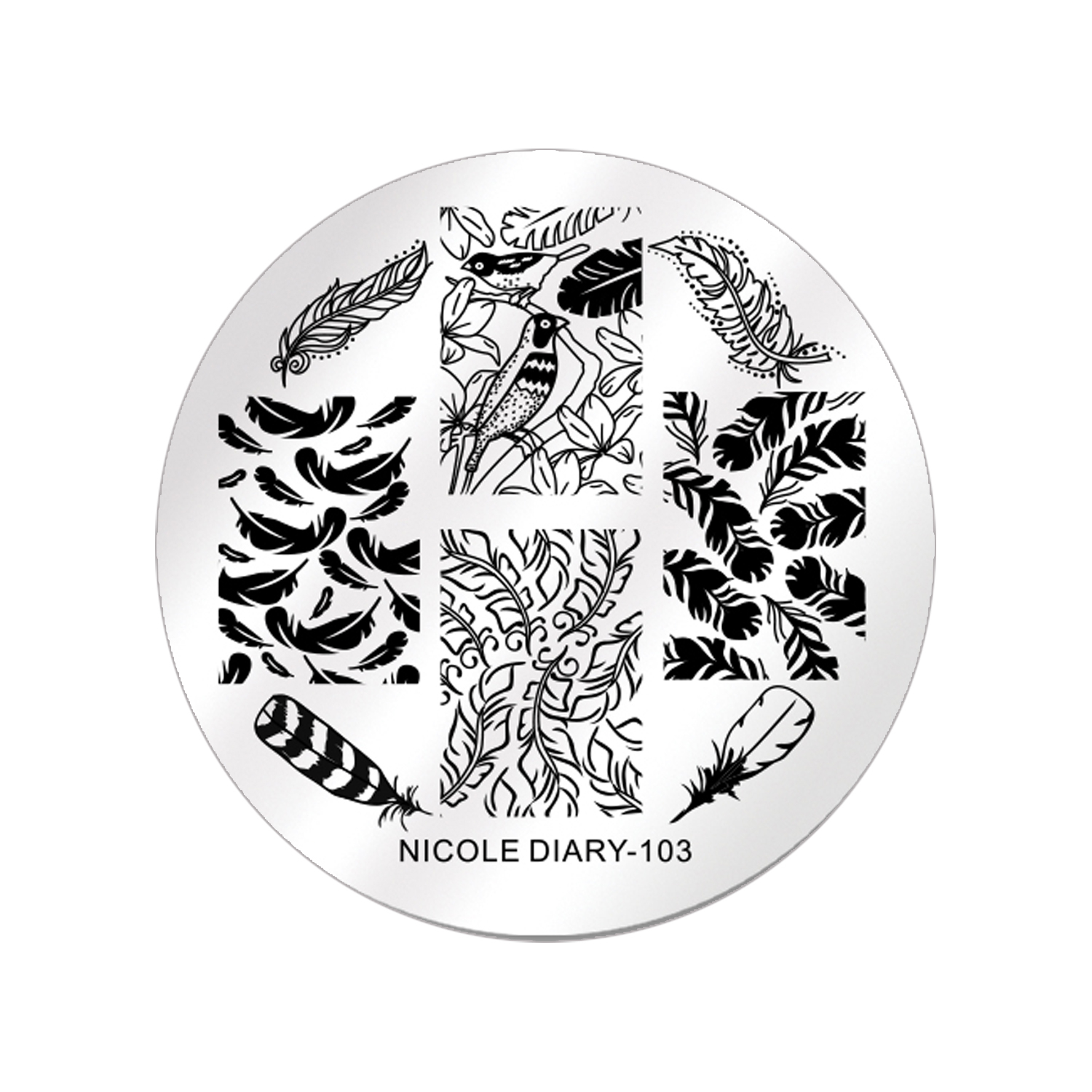 شابلون طراحی ناخن برن پرتی مدل NICOLE DIARY-103