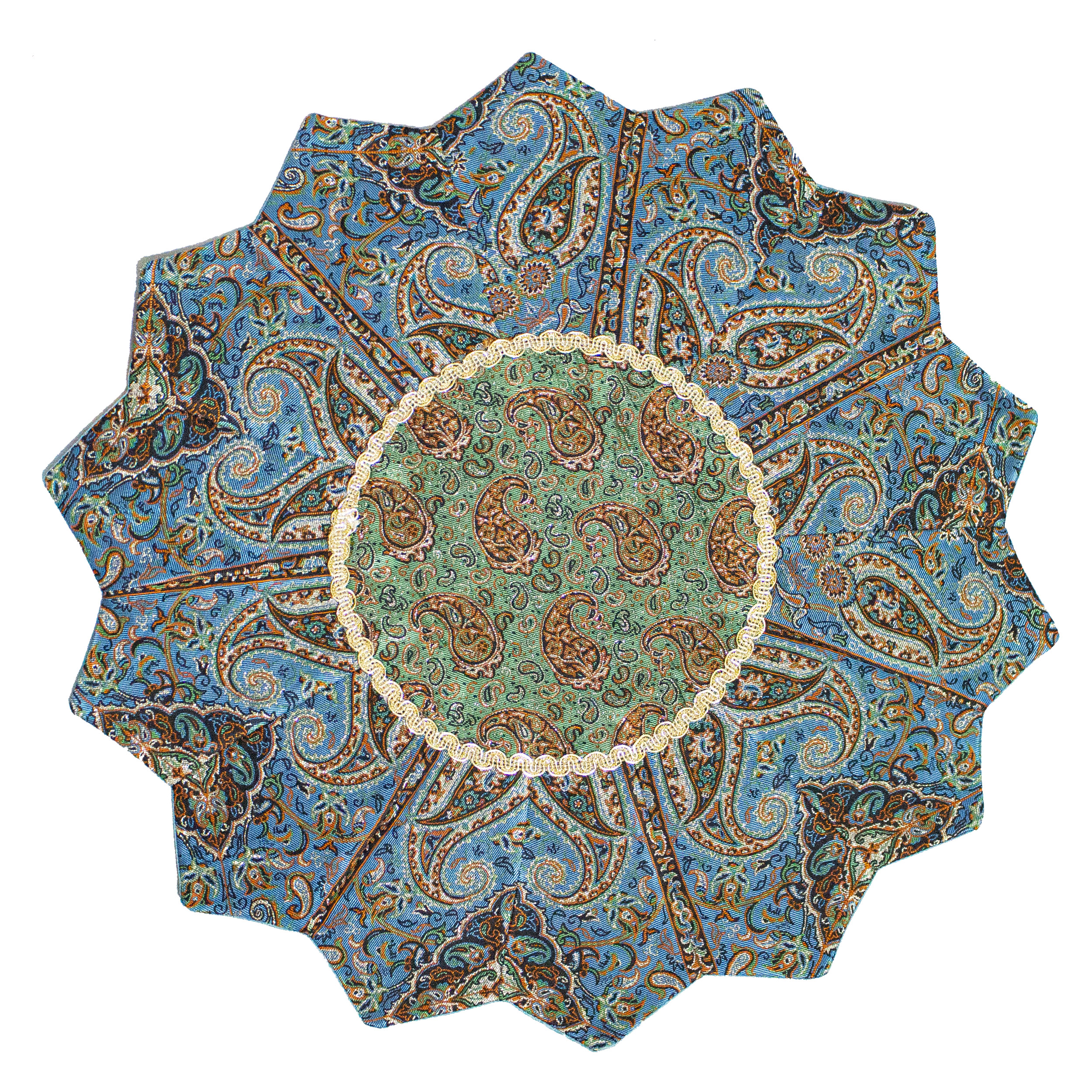 رومیزی ترمه طرح خورشیدی کد T-157
