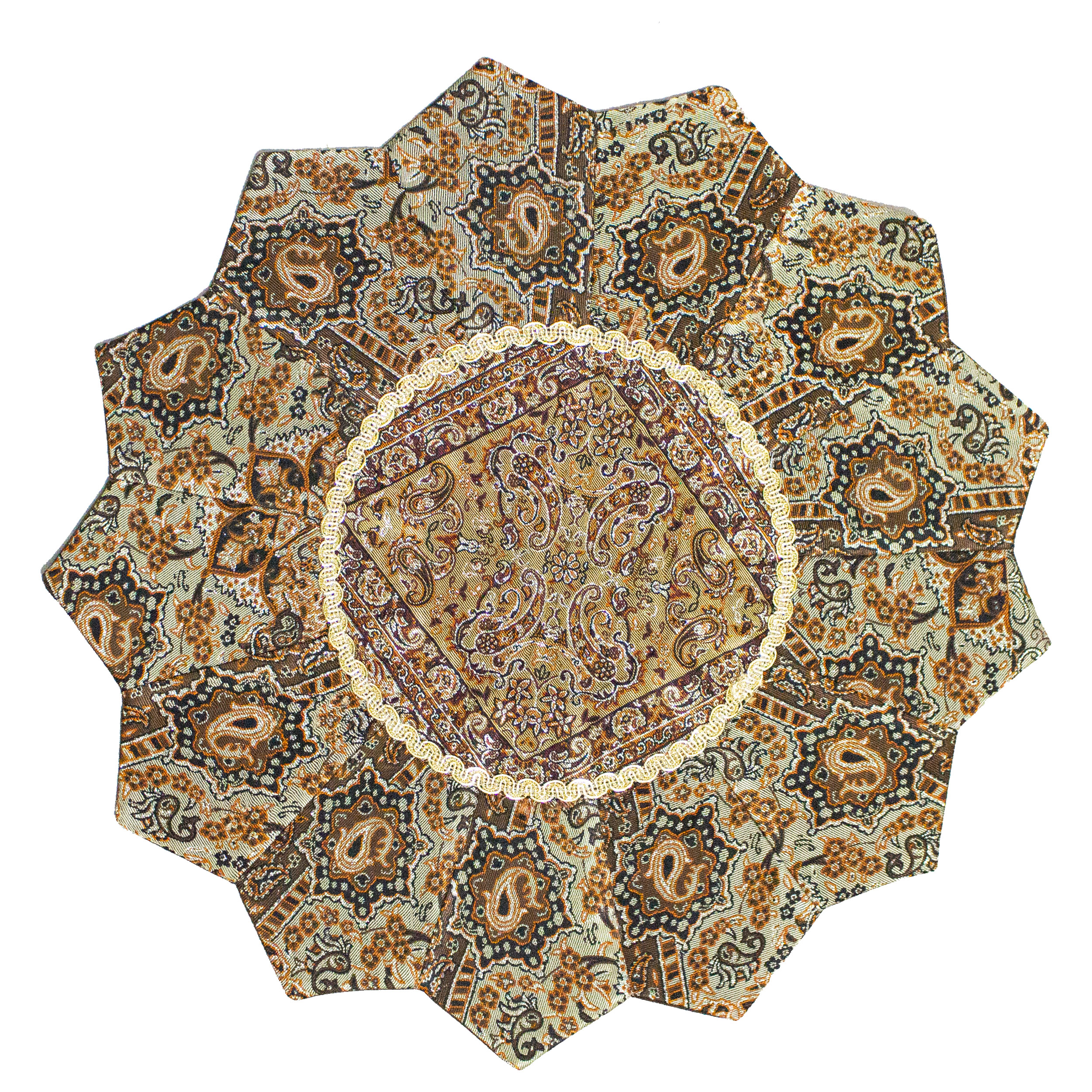 رومیزی ترمه طرح خورشیدی کد T-159
