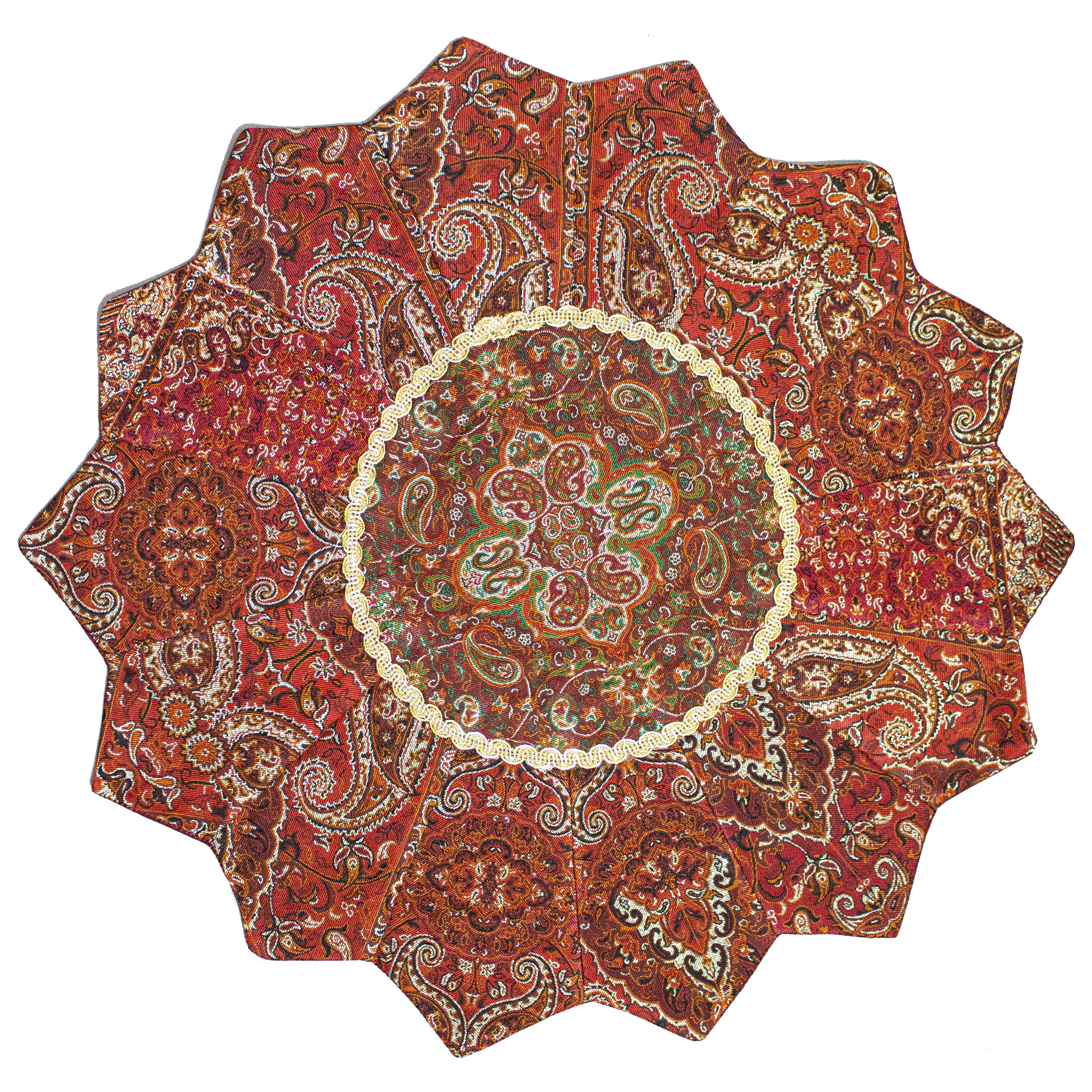 رومیزی ترمه طرح خورشیدی کد T-160