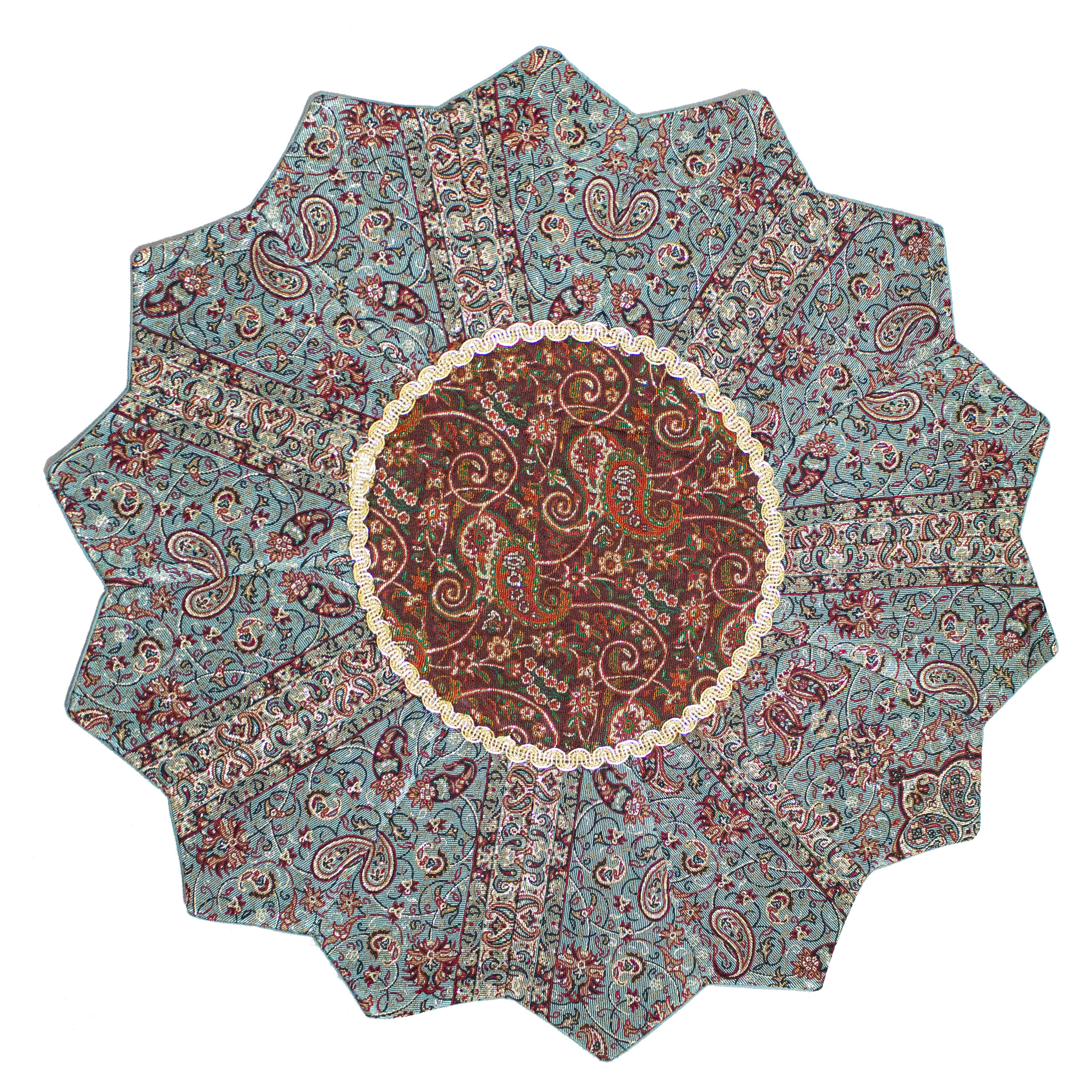 رومیزی ترمه طرح خورشیدی کد T-161