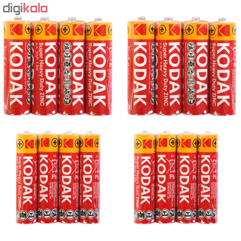 باتری قلمی و نیم قلمی کداک مدل Super Heavy Duty بسته 16 عددی