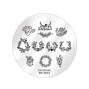 شابلون طراحی ناخن برن پرتی مدل Christmas BP-R003