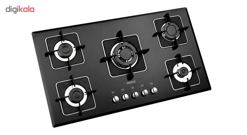 اجاق گاز صفحه‌ای پنج شعله استیل البرز مدل G5960