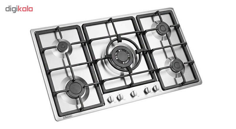 اجاق گاز صفحه‌ای پنج شعله استیل البرز مدل S5952