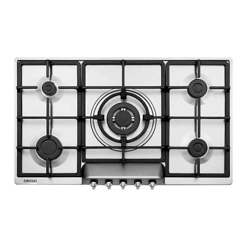 اجاق گاز صفحه‌ای پنج شعله استیل البرز مدل S5957