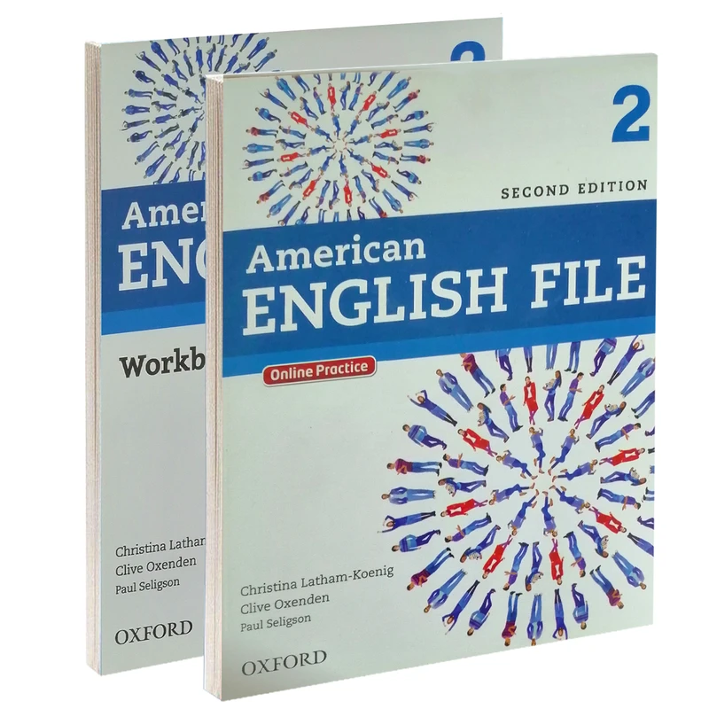 کتاب 2 American ENGLISH FILE اثر جمعی از نویسندگان انتشارات OXFORD دو جلدی