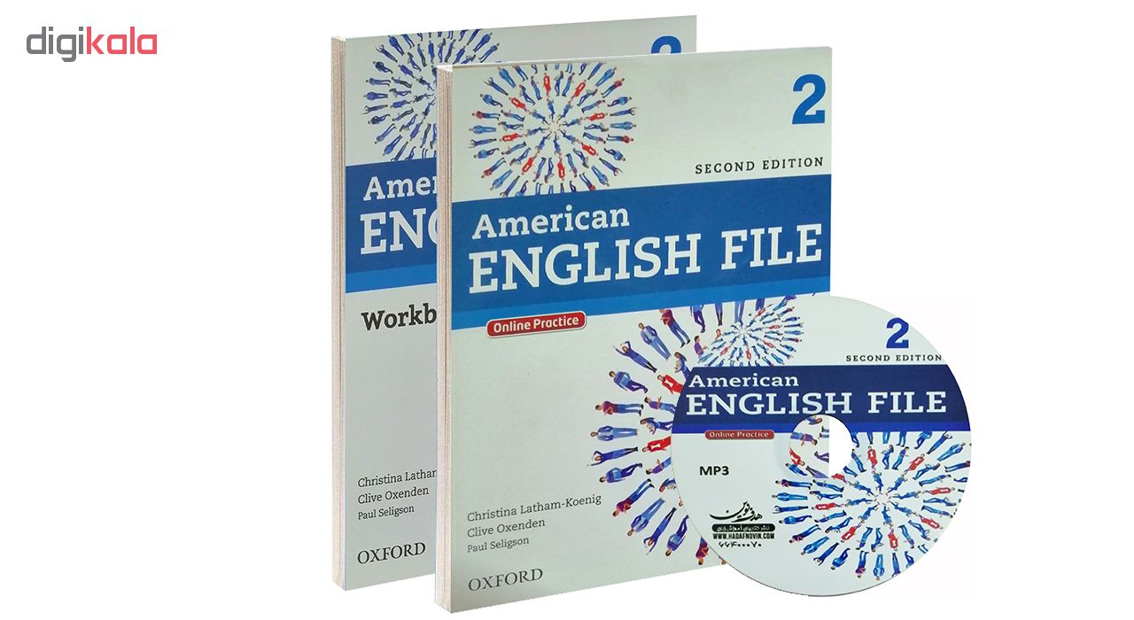 کتاب 2 American ENGLISH FILE اثر جمعی از نویسندگان انتشارات OXFORD دو جلدی