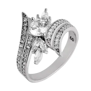 انگشتر نقره زنانه مد و کلاس کد 180448-7.5