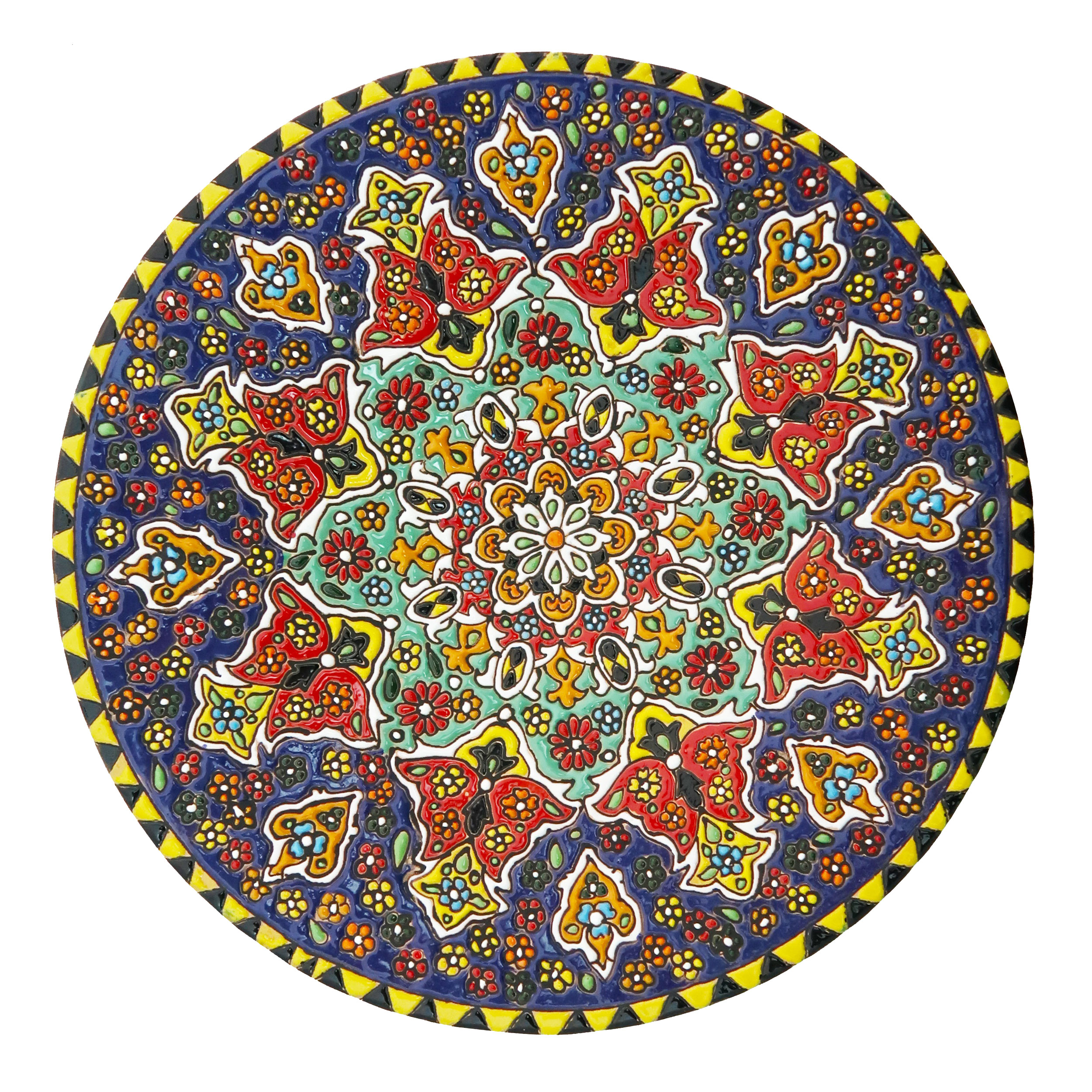 بشقاب میناکاری مدل Plt-C-DB35-25