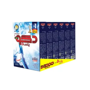 پودر ماشین لباسشویی دکو پلاس + مدل optical clean وزن 500 گرم بسته 6 عددی