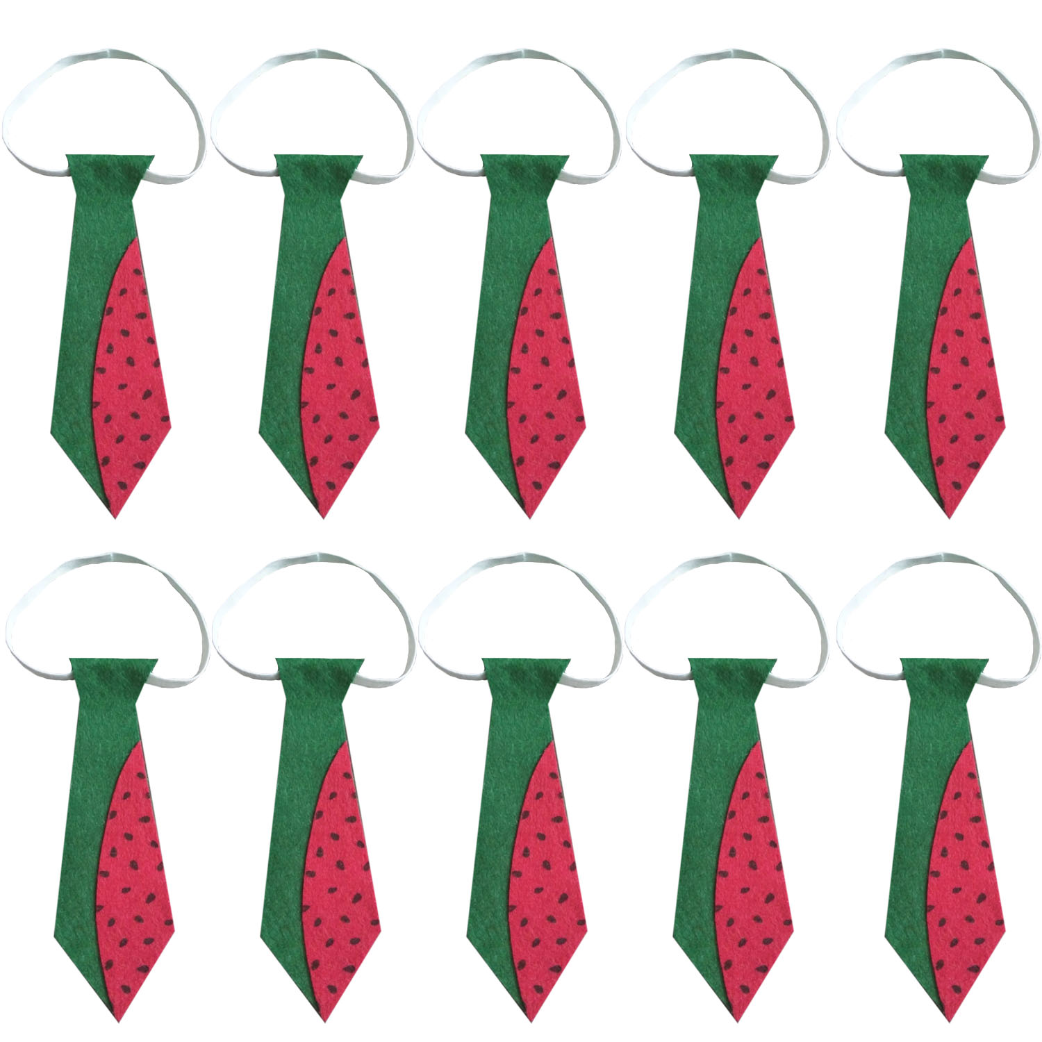 کراوات پسرانه طرح هندوانه مدل یلدا کد 1001 بسته 10 عددی