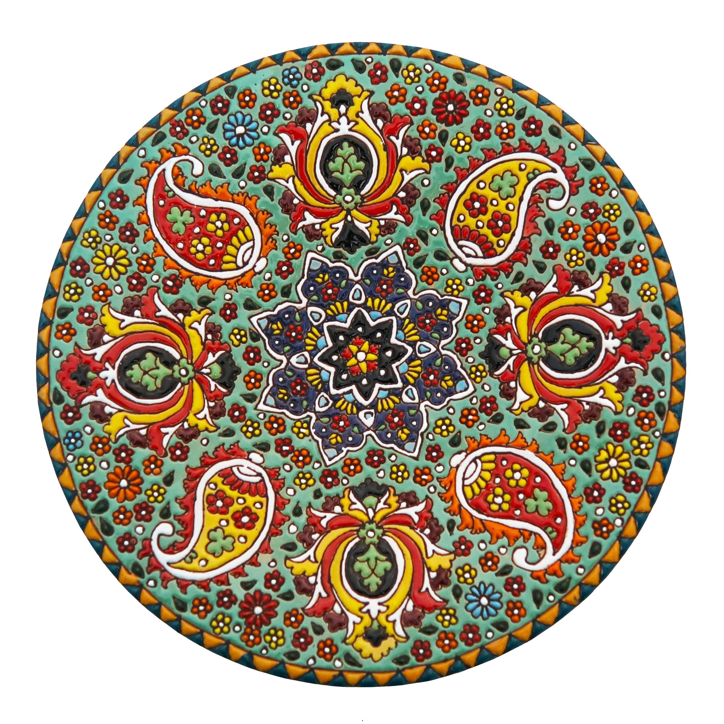 بشقاب میناکاری مدل Plt-C-Gr37-25