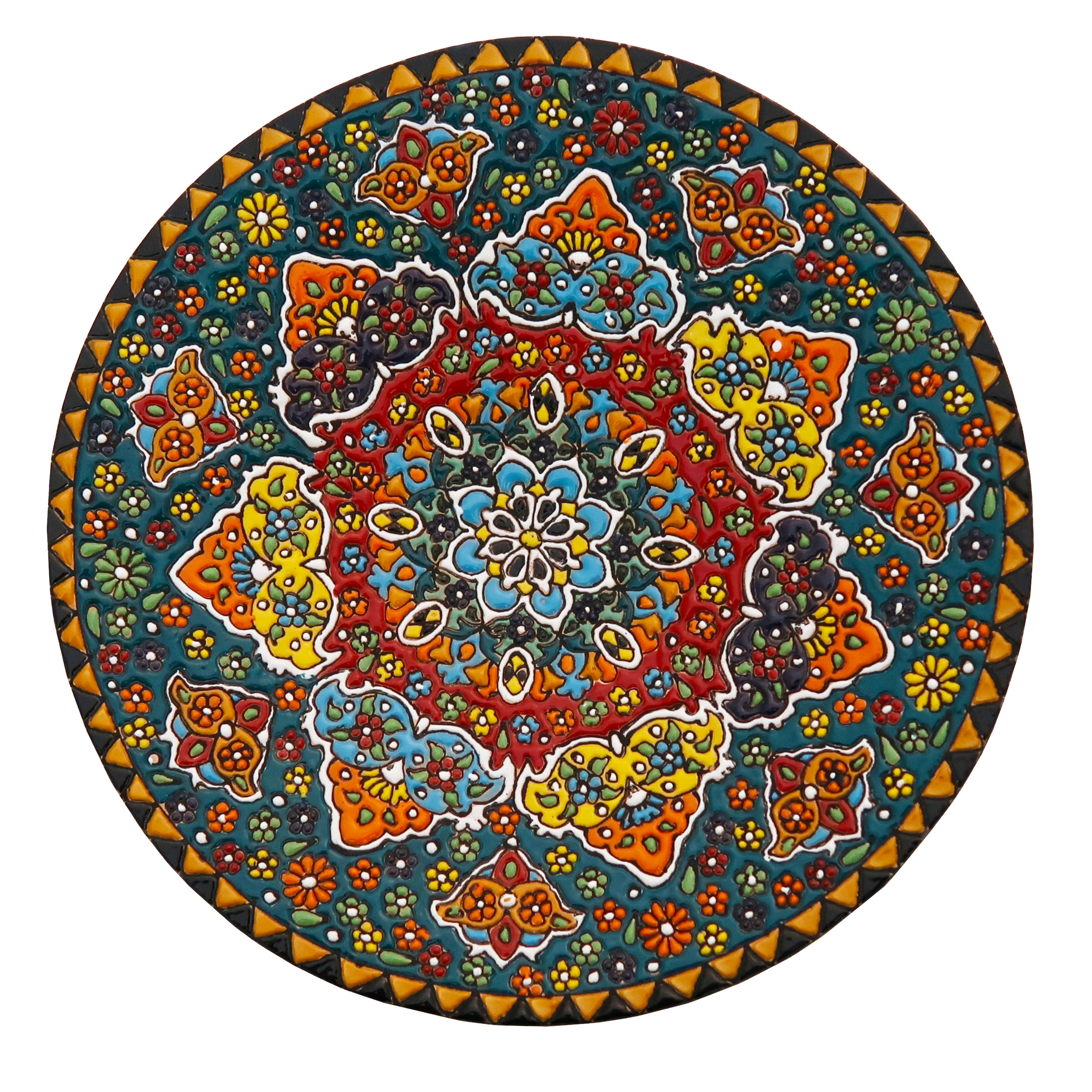 بشقاب میناکاری مدل Plt-C-Gr-38-25