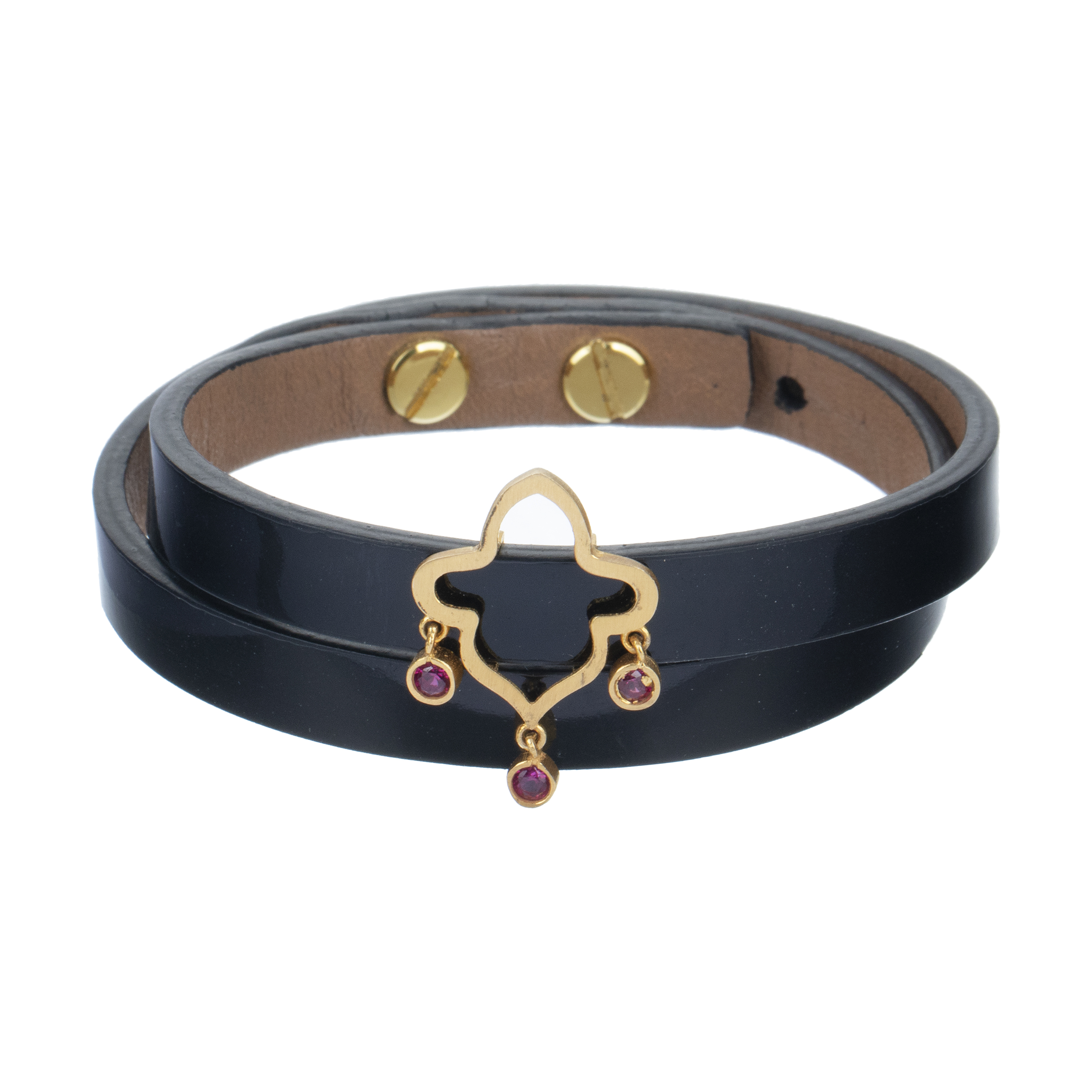 دستبند طلا 18 عیار زنانه درسا مدل 570-BL - مشکی براق - 1