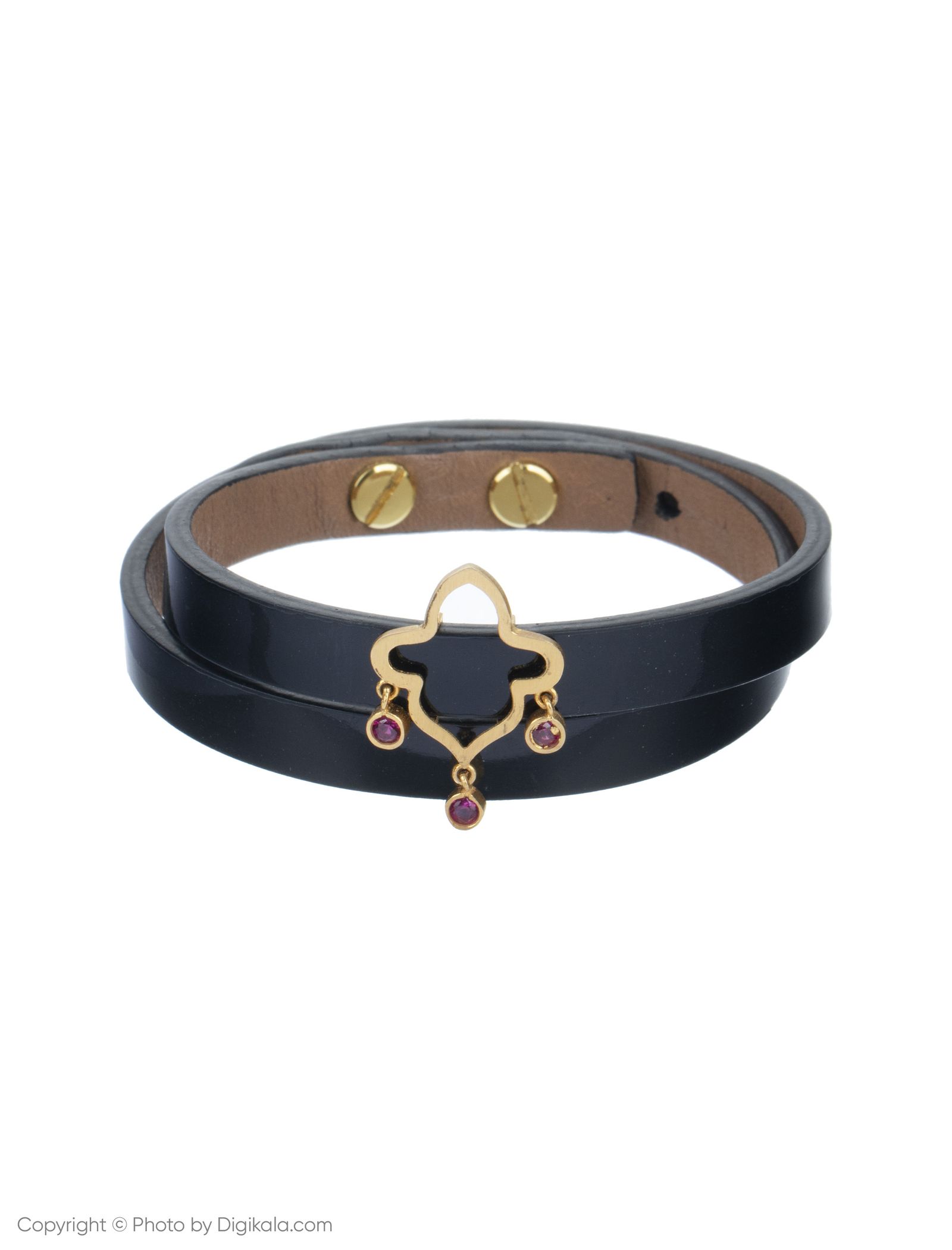 دستبند طلا 18 عیار زنانه درسا مدل 570-BL - مشکی براق - 2