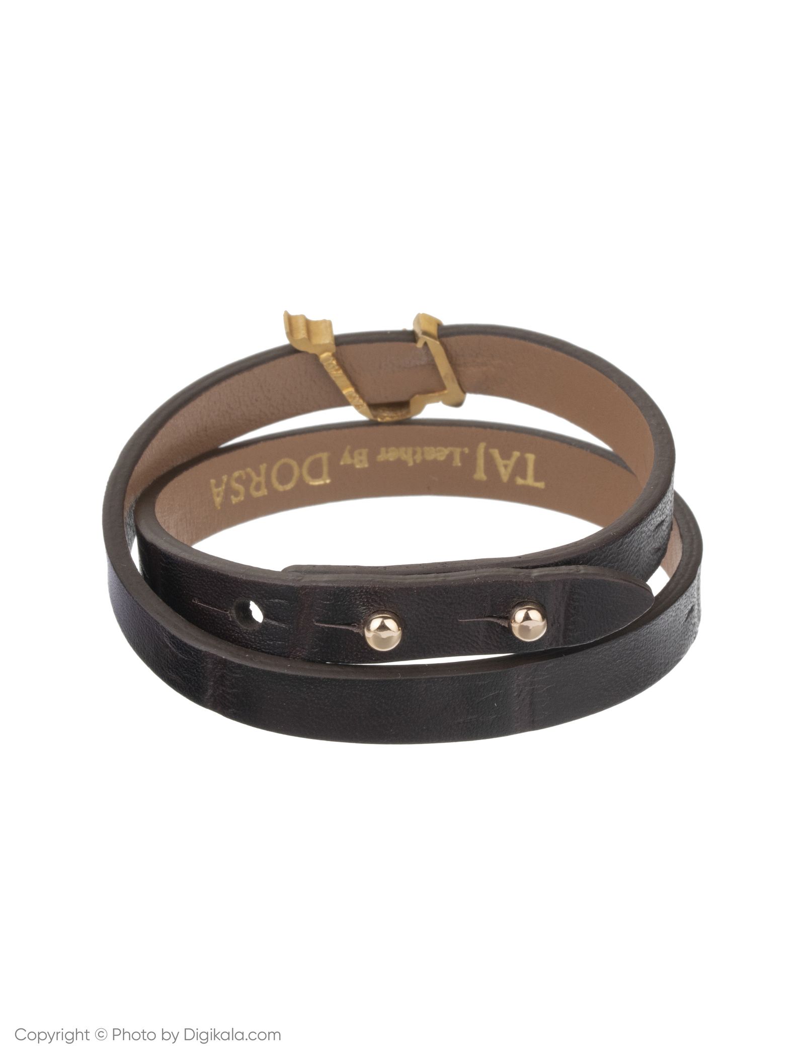 دستبند طلا 18 عیار زنانه درسا مدل 239-DBR - قهوه ای تیره - 3