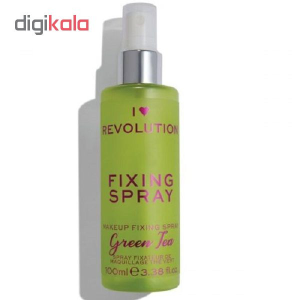 اسپری تثبیت کننده آرایش رولوشن مدل Green Tea حجم 100 میلی لیتر